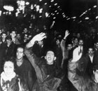 Algerian demonstrators in central Paris on 17 October 1961